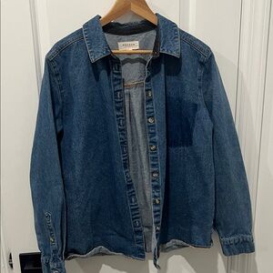 PacSun Dark Blue Denim Shirt, Size Large